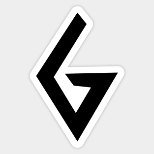 G – Greek Mythology - Black Letter G Sticker